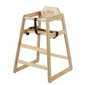 Wooden High Chair for Babies and Toddlers Double Solid Wood Feeding Chair Eat and Grow Portable High Chair Easy to Clean Baby